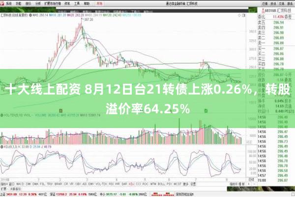 十大线上配资 8月12日台21转债上涨0.26%，转股溢价率64.25%