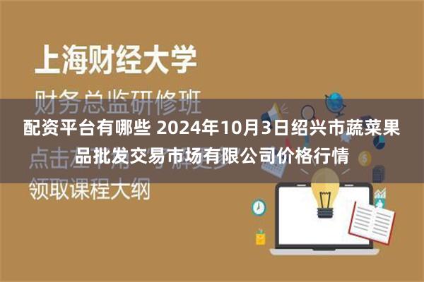 配资平台有哪些 2024年10月3日绍兴市蔬菜果品批发交易市场有限公司价格行情