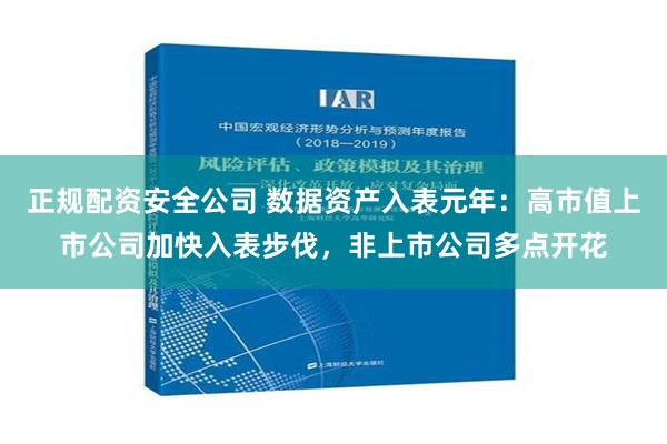 正规配资安全公司 数据资产入表元年：高市值上市公司加快入表步伐，非上市公司多点开花