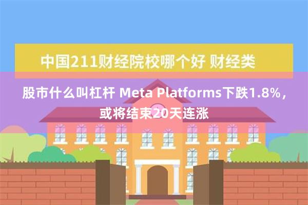 股市什么叫杠杆 Meta Platforms下跌1.8%，或将结束20天连涨