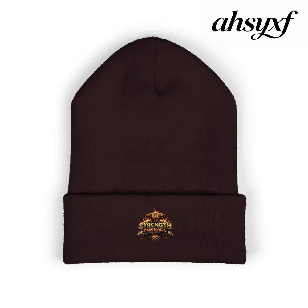 Classic Embroidered Beanie - One size / Brown - Hats