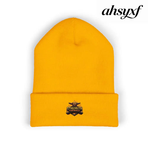 Classic Embroidered Beanie - One size / Gold - Hats