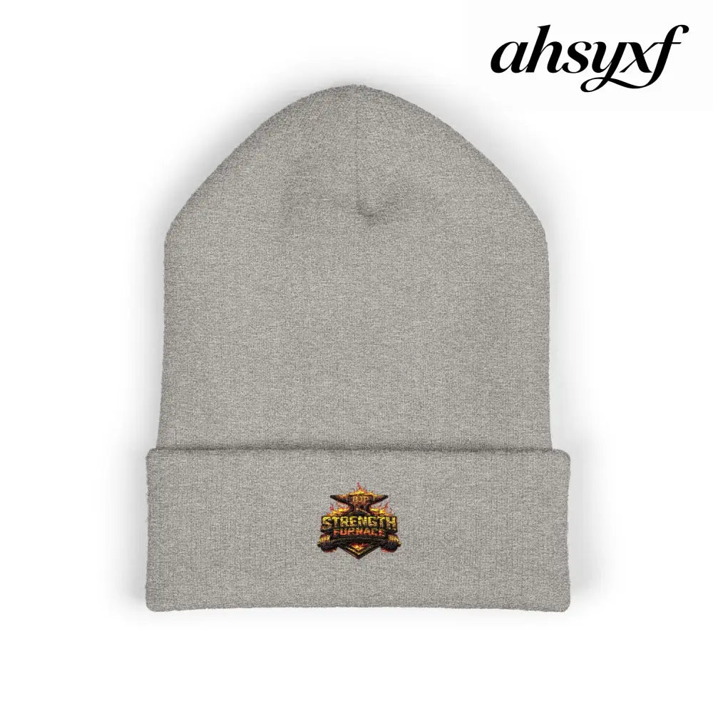 Classic Embroidered Beanie - One size / Heather Grey - Hats