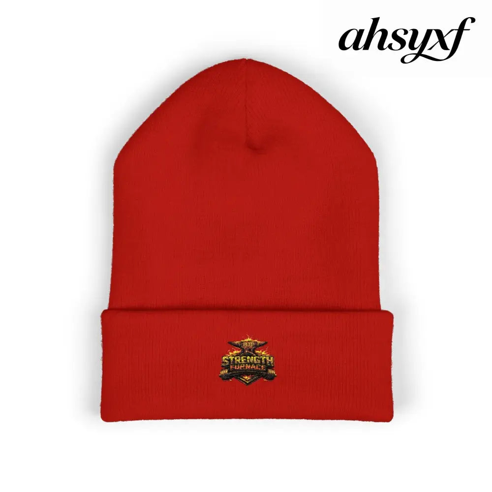 Classic Embroidered Beanie - One size / Red - Hats