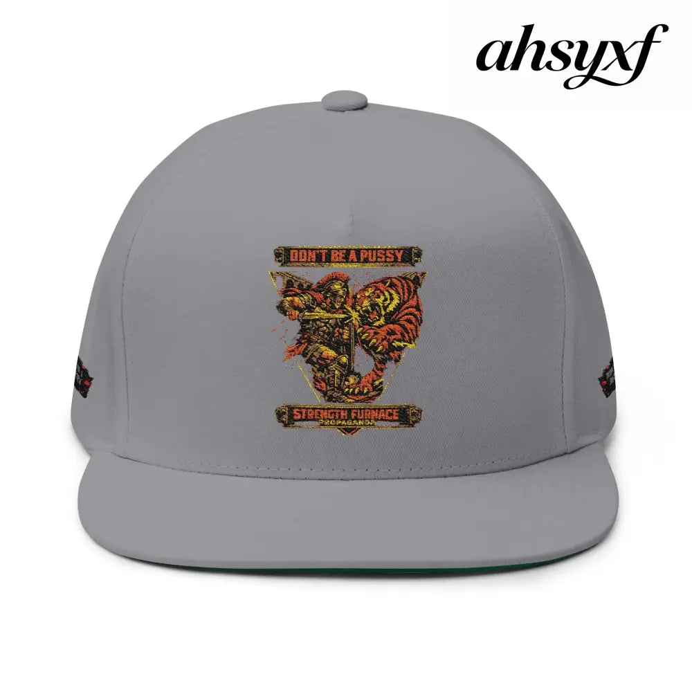 Don’t be a Pussy, Embroidered Vintage Snapback - One size / Grey - Hats
