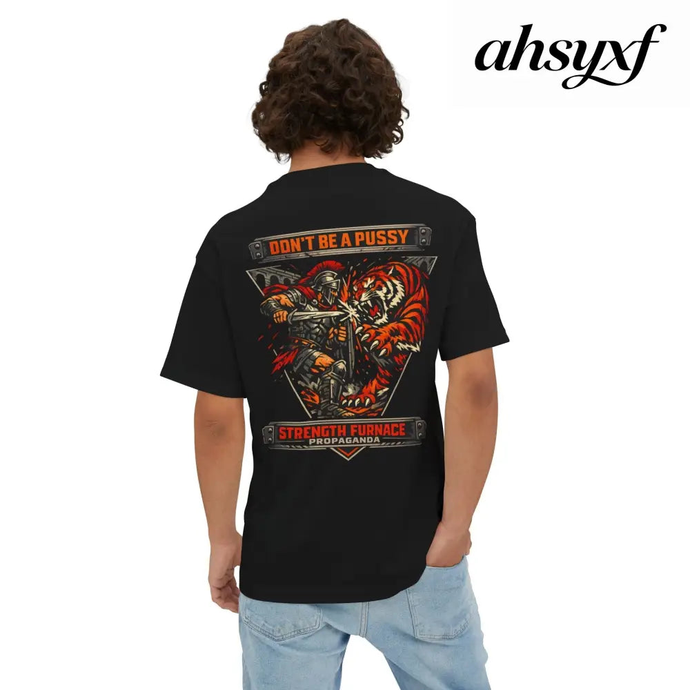 Don’t Be a Pussy | Fight a Tiger Graphic Box Tee - T-Shirt