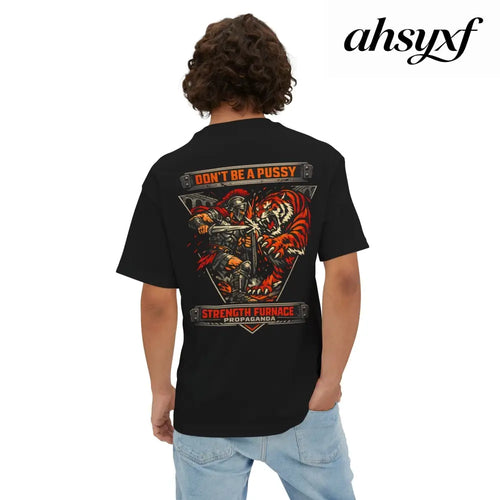 Don’t Be a Pussy | Fight a Tiger Graphic Box Tee - T-Shirt