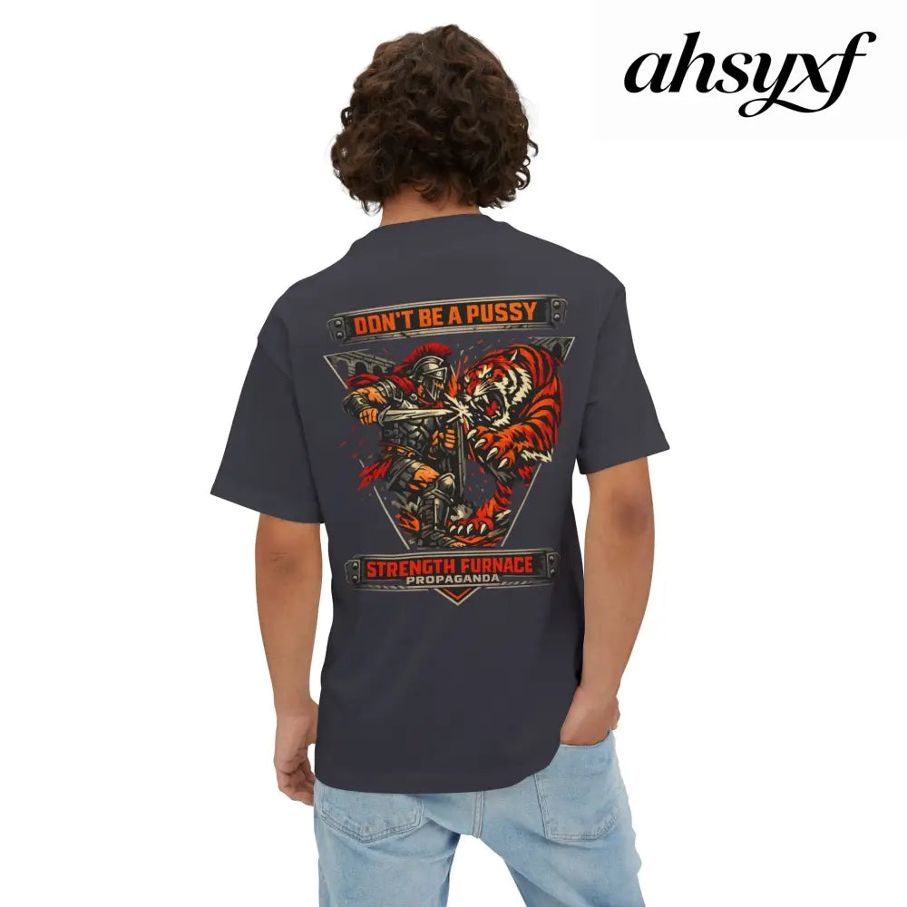 Don’t Be a Pussy | Fight a Tiger Graphic Box Tee - T-Shirt
