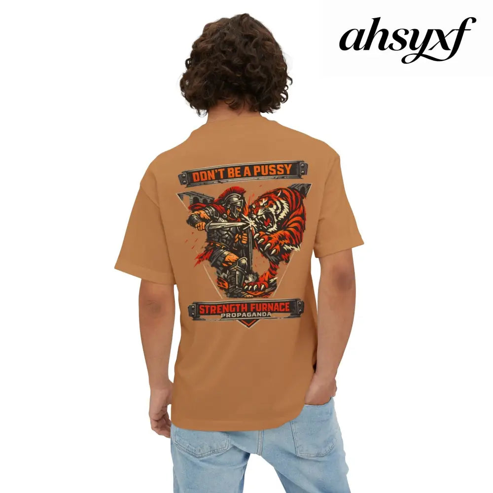 Don’t Be a Pussy | Fight a Tiger Graphic Box Tee - T-Shirt