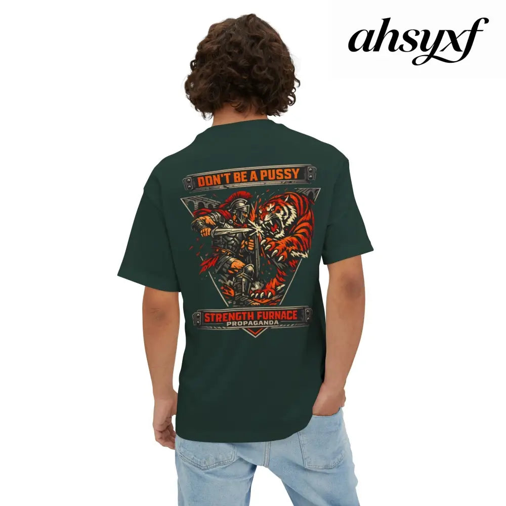Don’t Be a Pussy | Fight a Tiger Graphic Box Tee - T-Shirt