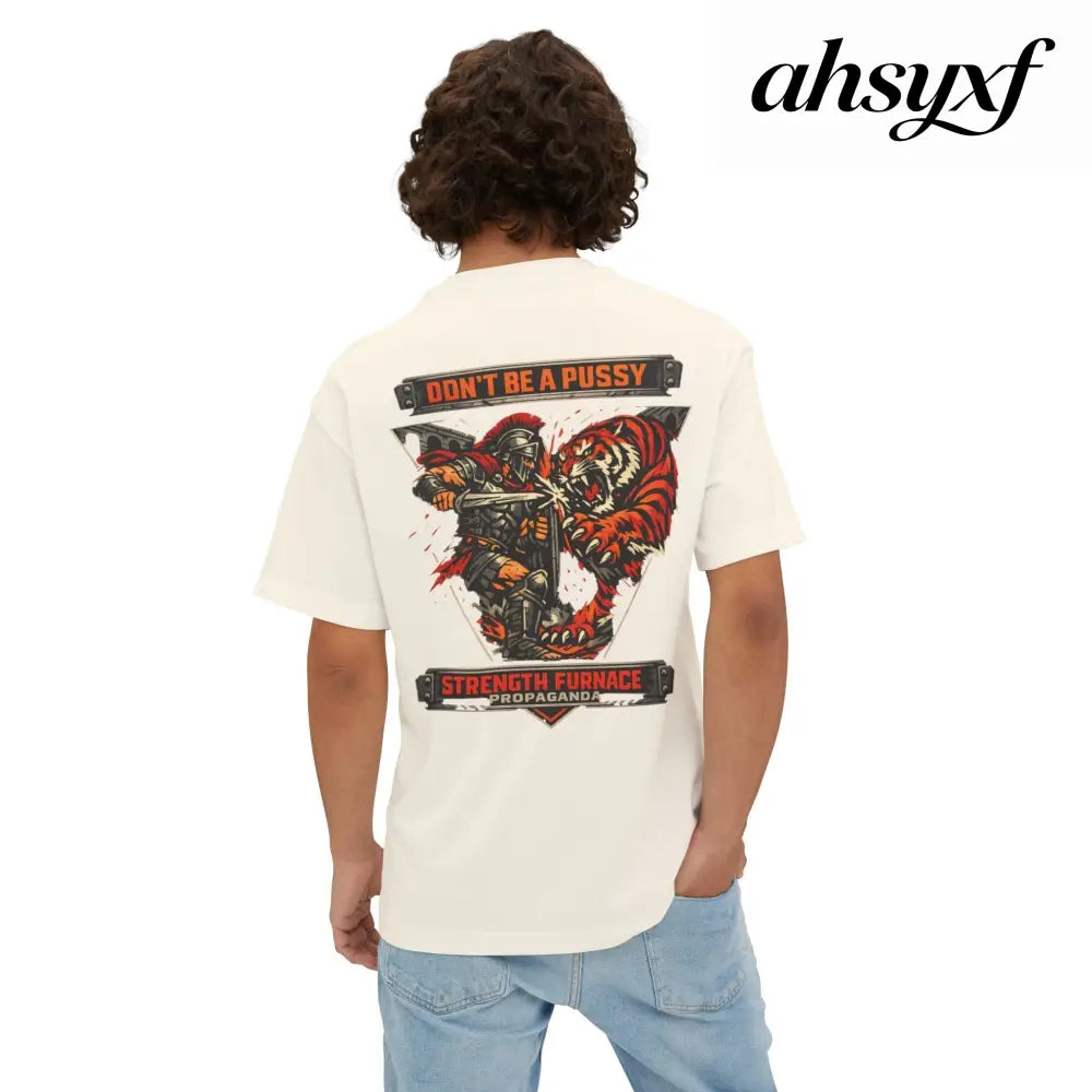 Don’t Be a Pussy | Fight a Tiger Graphic Box Tee - T-Shirt