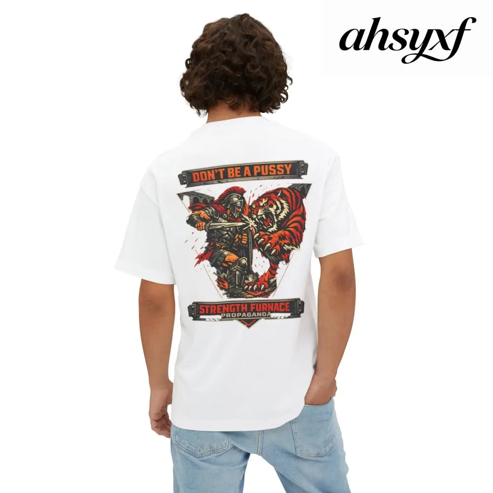 Don’t Be a Pussy | Fight a Tiger Graphic Box Tee - T-Shirt