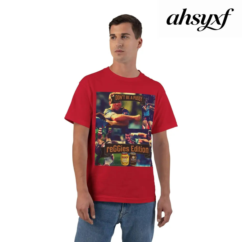 Don’t Be A Pussy | Graphic Tee | reGGies edition - Deep Red / S - T-Shirt