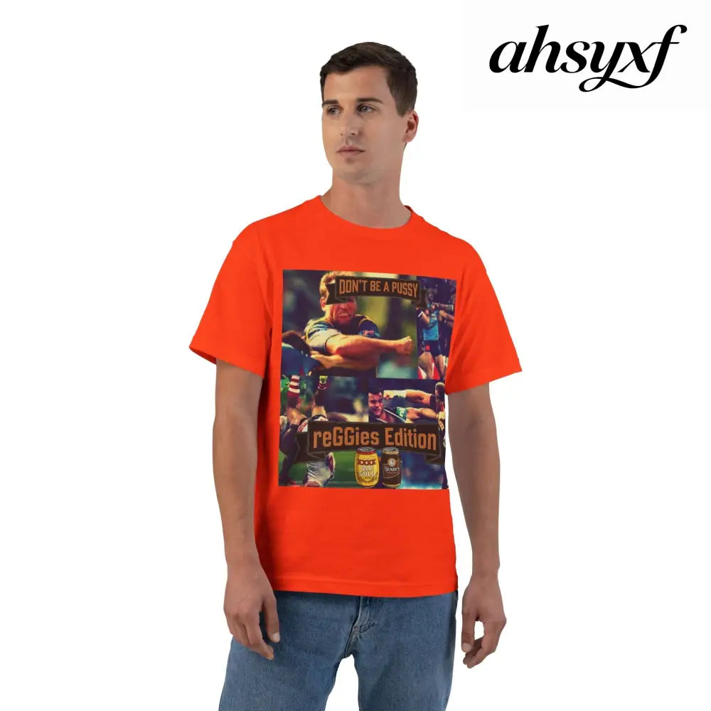 Don’t Be A Pussy | Graphic Tee | reGGies edition - Orange / S - T-Shirt