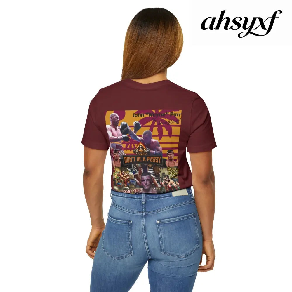Don’t be a Pussy | Jdubya | Graphic Tee - Heather Cardinal / S - T-Shirt