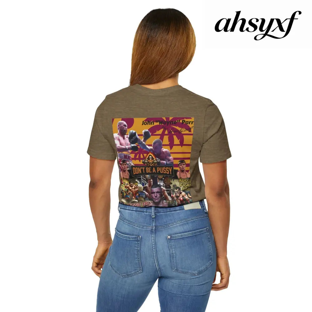 Don’t be a Pussy | Jdubya | Graphic Tee - Heather Olive / S - T-Shirt