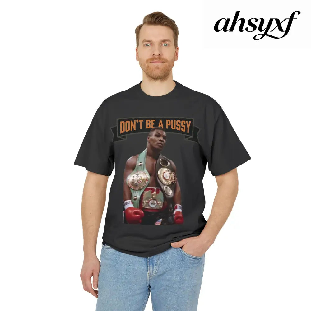 Don’t be a Pussy | Kid Dynamite Graphic Tee - Faded Black / S - T-Shirt