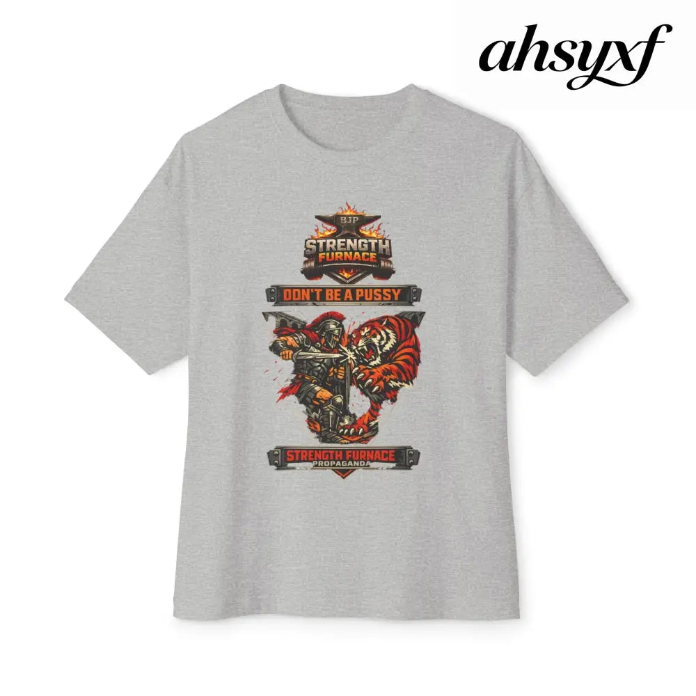 Don’t be a Pussy | Ned Graphic Tee - Athletic Heather / XS - T-Shirt