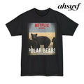 Don’t be a Pussy | Polar Bears & Pug Graphic Tall Tee - Black / LT - T-Shirt