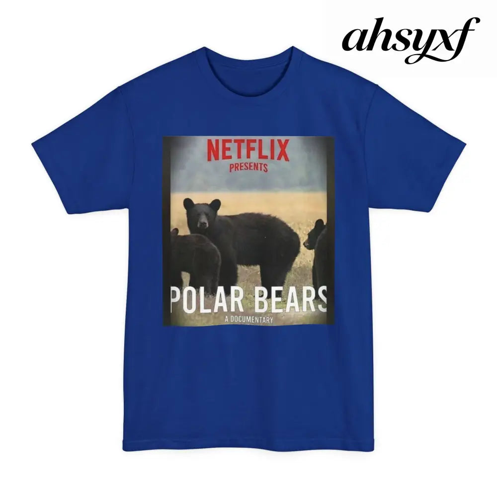 Don’t be a Pussy | Polar Bears & Pug Graphic Tall Tee - Deep Royal / LT - T-Shirt