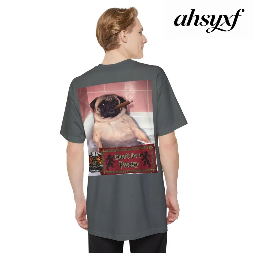 Don’t be a Pussy | Polar Bears & Pug Graphic Tall Tee - T-Shirt