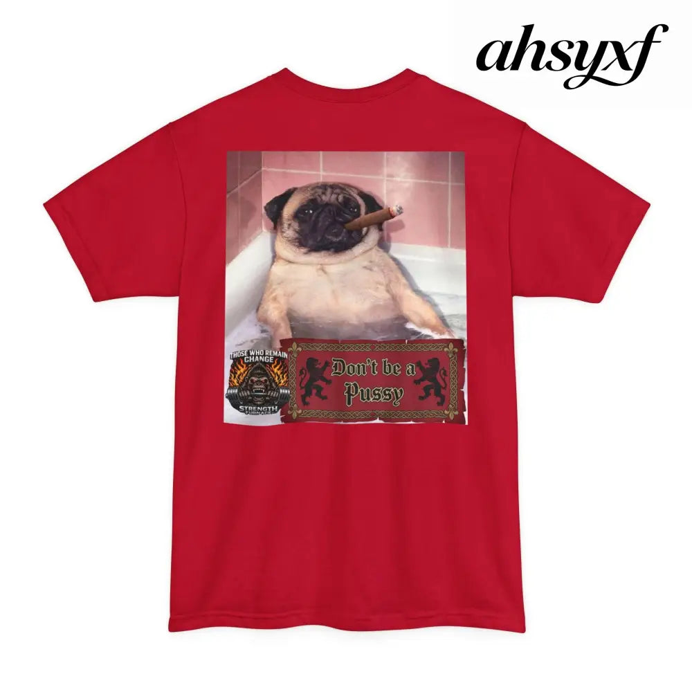Don’t be a Pussy | Polar Bears & Pug Graphic Tall Tee - T-Shirt