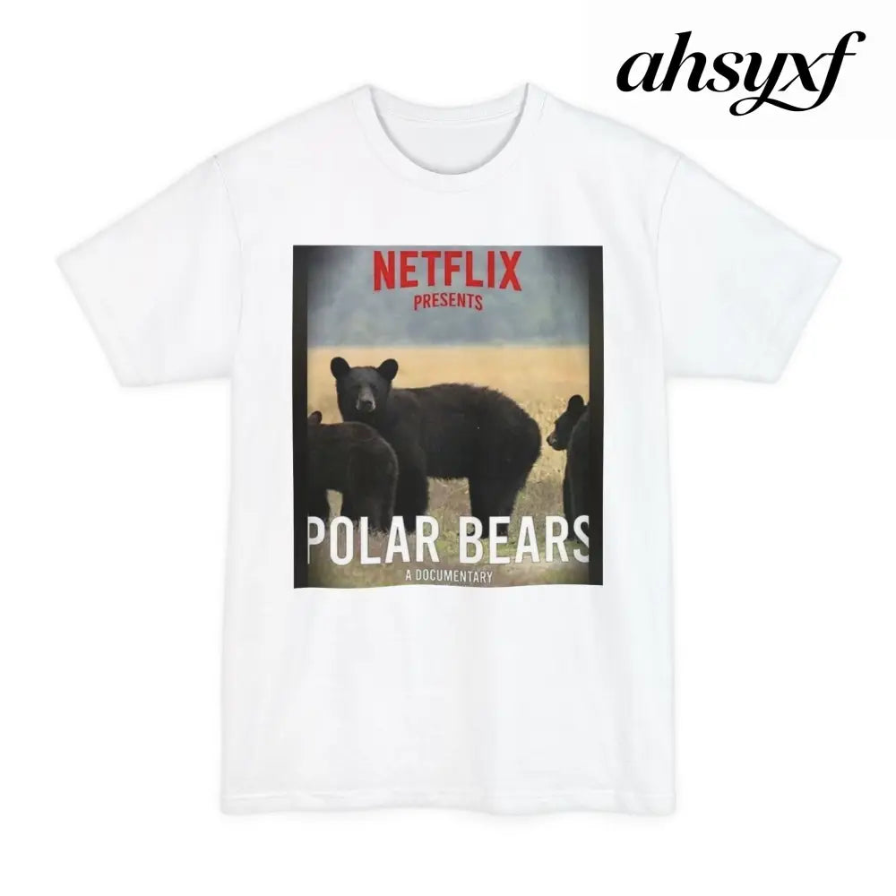 Don’t be a Pussy | Polar Bears & Pug Graphic Tall Tee - White / LT - T-Shirt