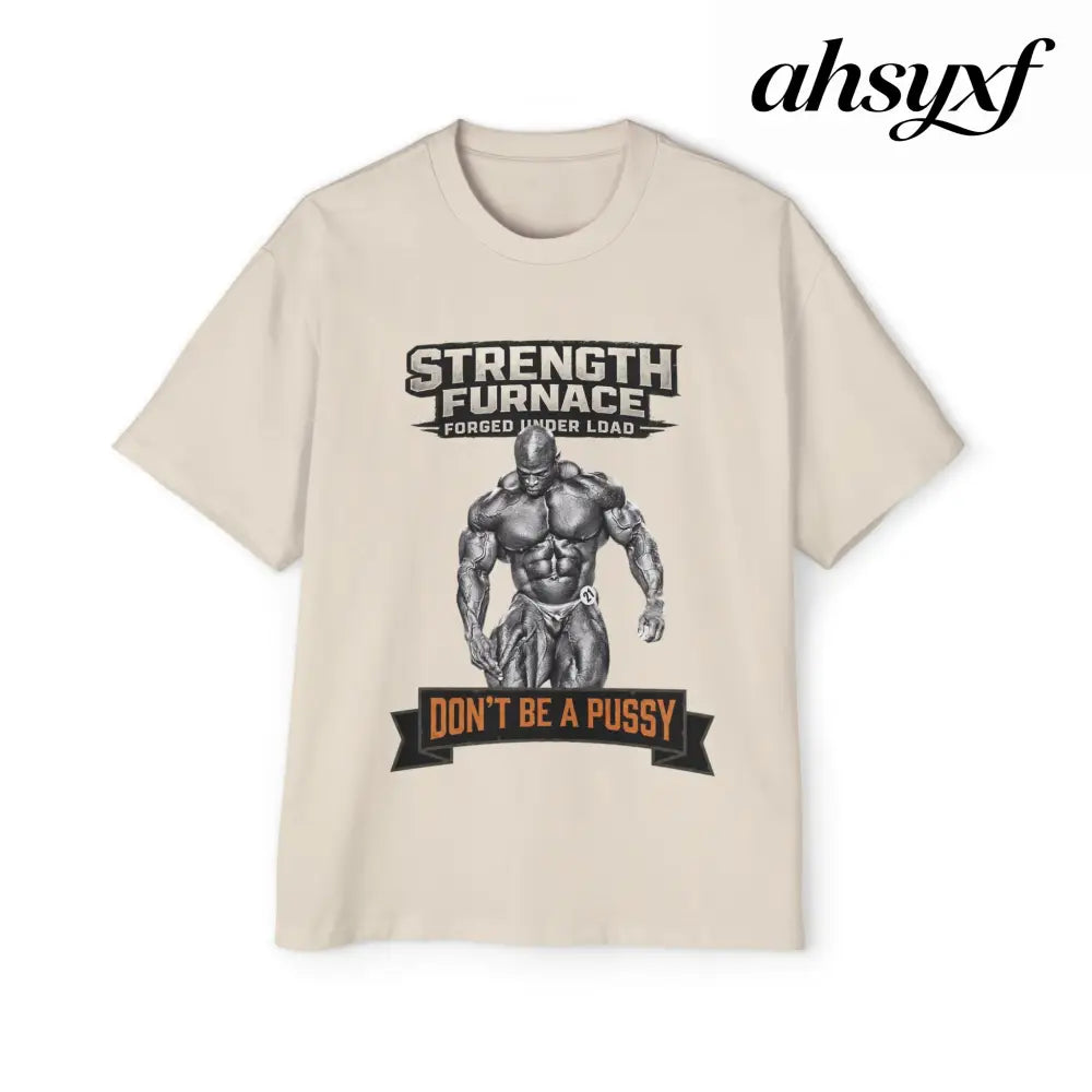 Don’t be a Pussy | Ronnie Oversized Heavy Tee - S / Ecru - T-Shirt