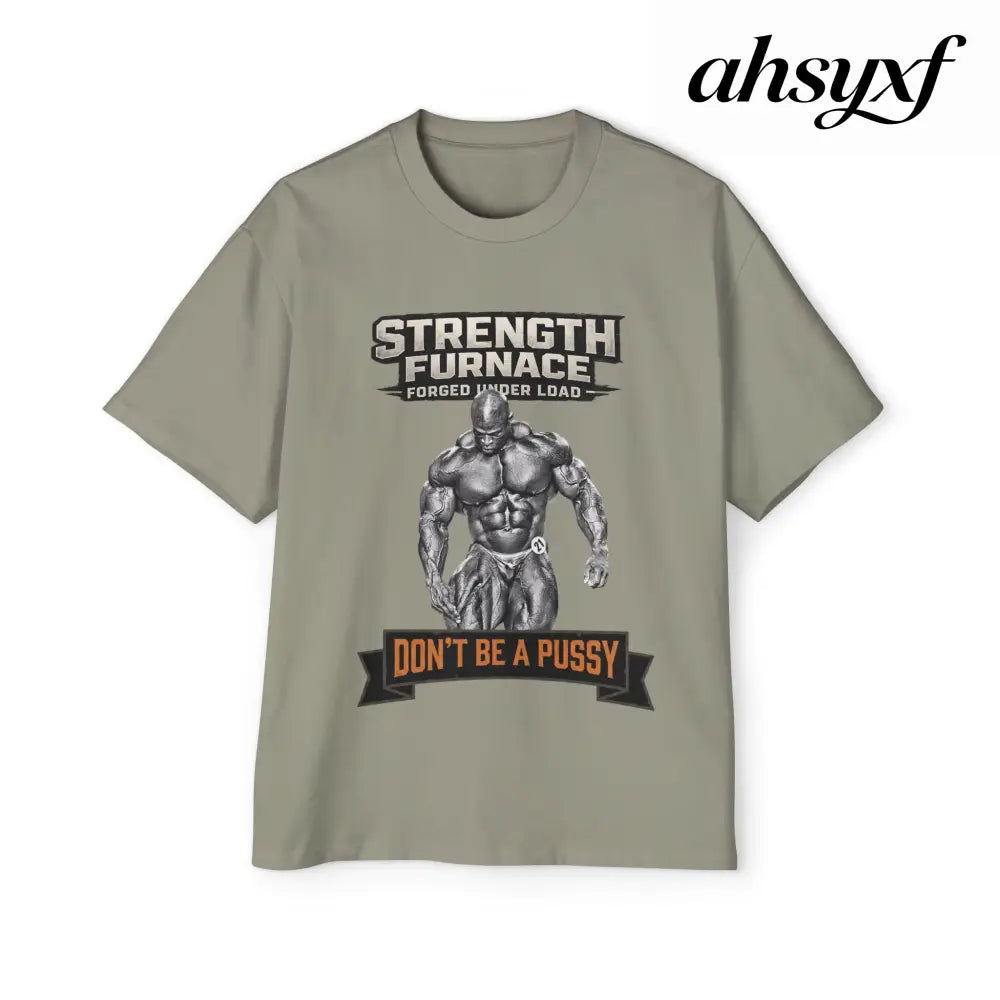 Don’t be a Pussy | Ronnie Oversized Heavy Tee - S / Eucalyptus - T-Shirt