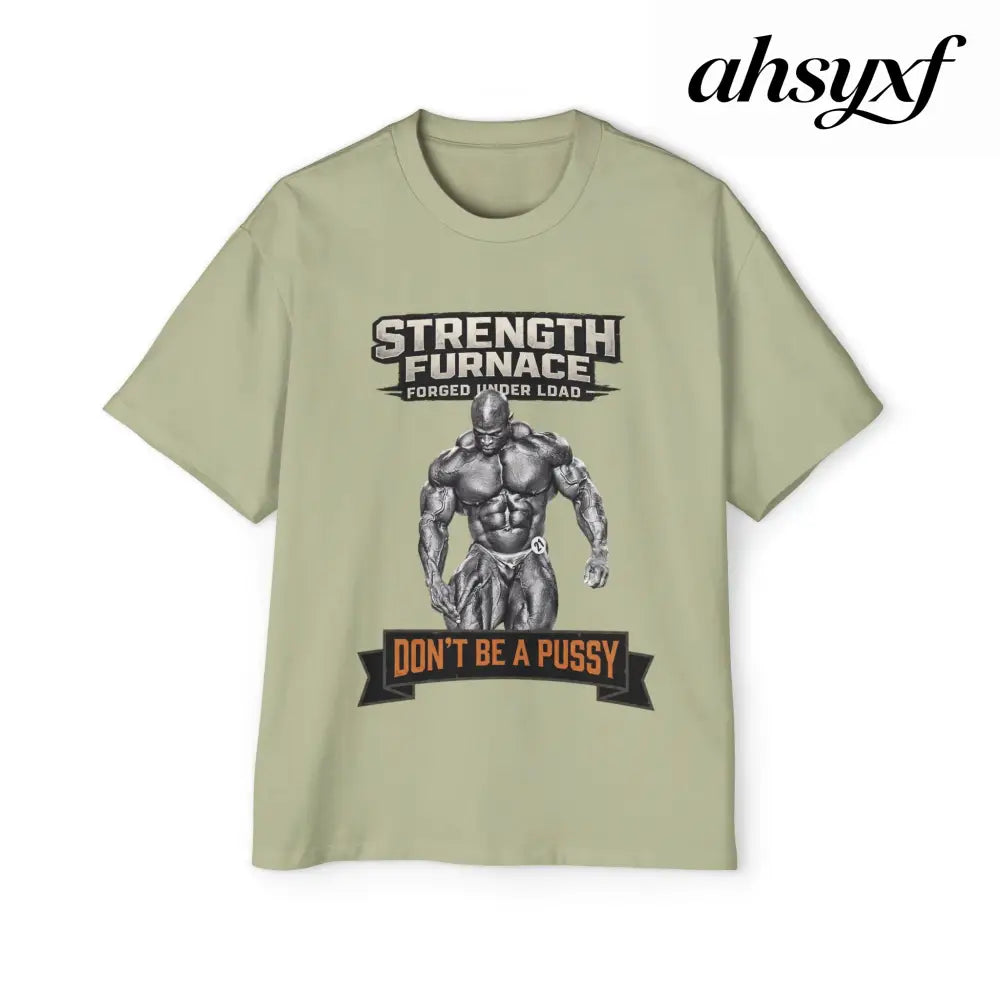 Don’t be a Pussy | Ronnie Oversized Heavy Tee - S / Pistachio - T-Shirt