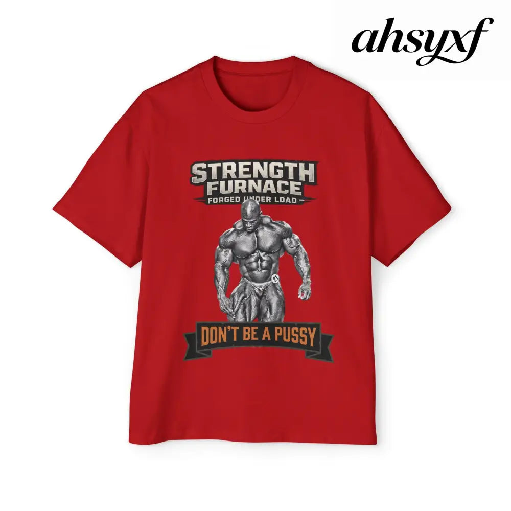 Don’t be a Pussy | Ronnie Oversized Heavy Tee - S / Red - T-Shirt