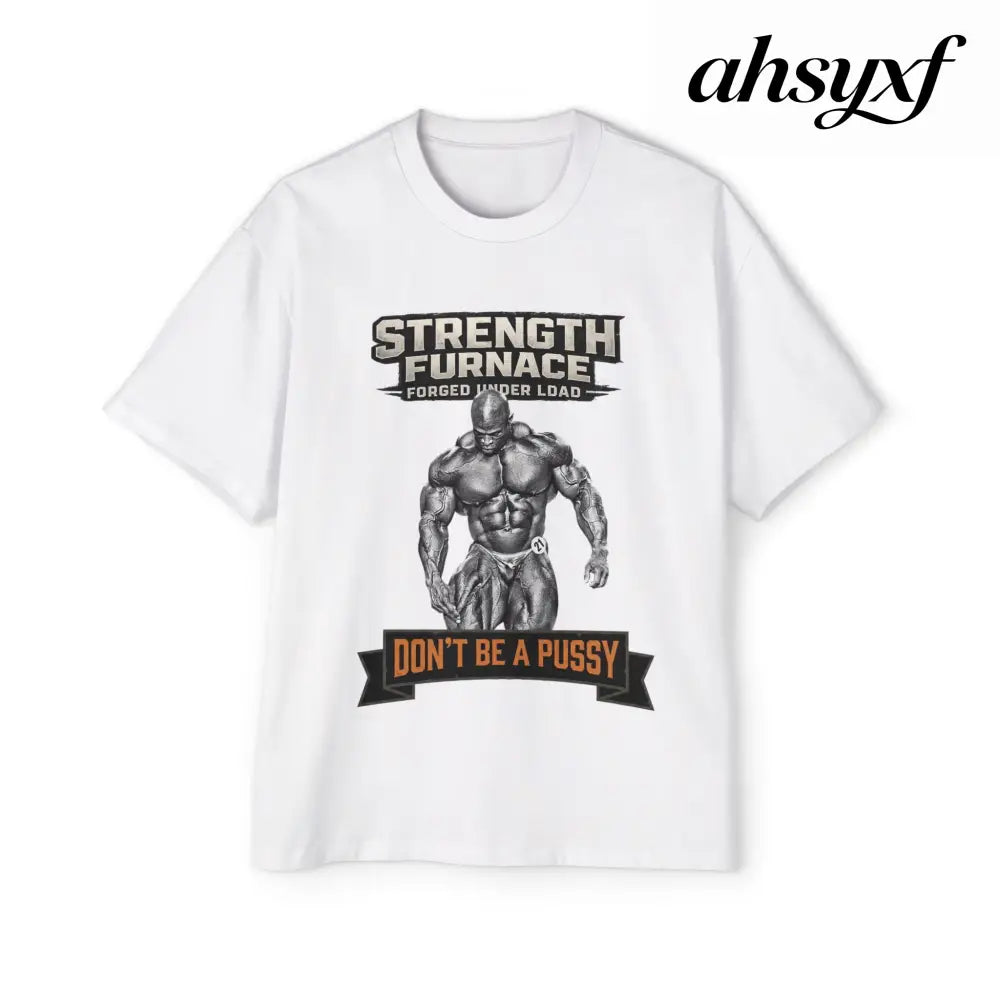 Don’t be a Pussy | Ronnie Oversized Heavy Tee - S / White - T-Shirt