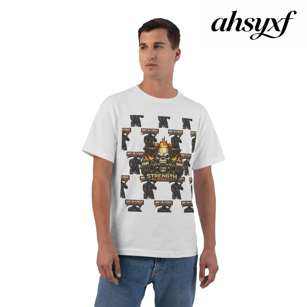 Don’t be a Pussy | Skull Graphic T-Shirt - Ash / S - T-Shirt