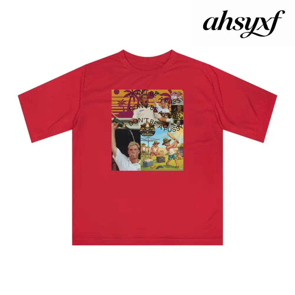 Don’t be a Pussy | Warnie | Graphic Tee - Sport Red / XS - T-Shirt