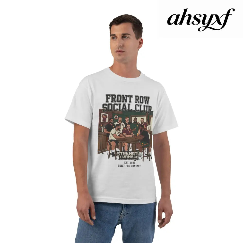 Front Row Social Club T-Shirt, Vintage Rowers Club Graphic Tee - T-Shirt