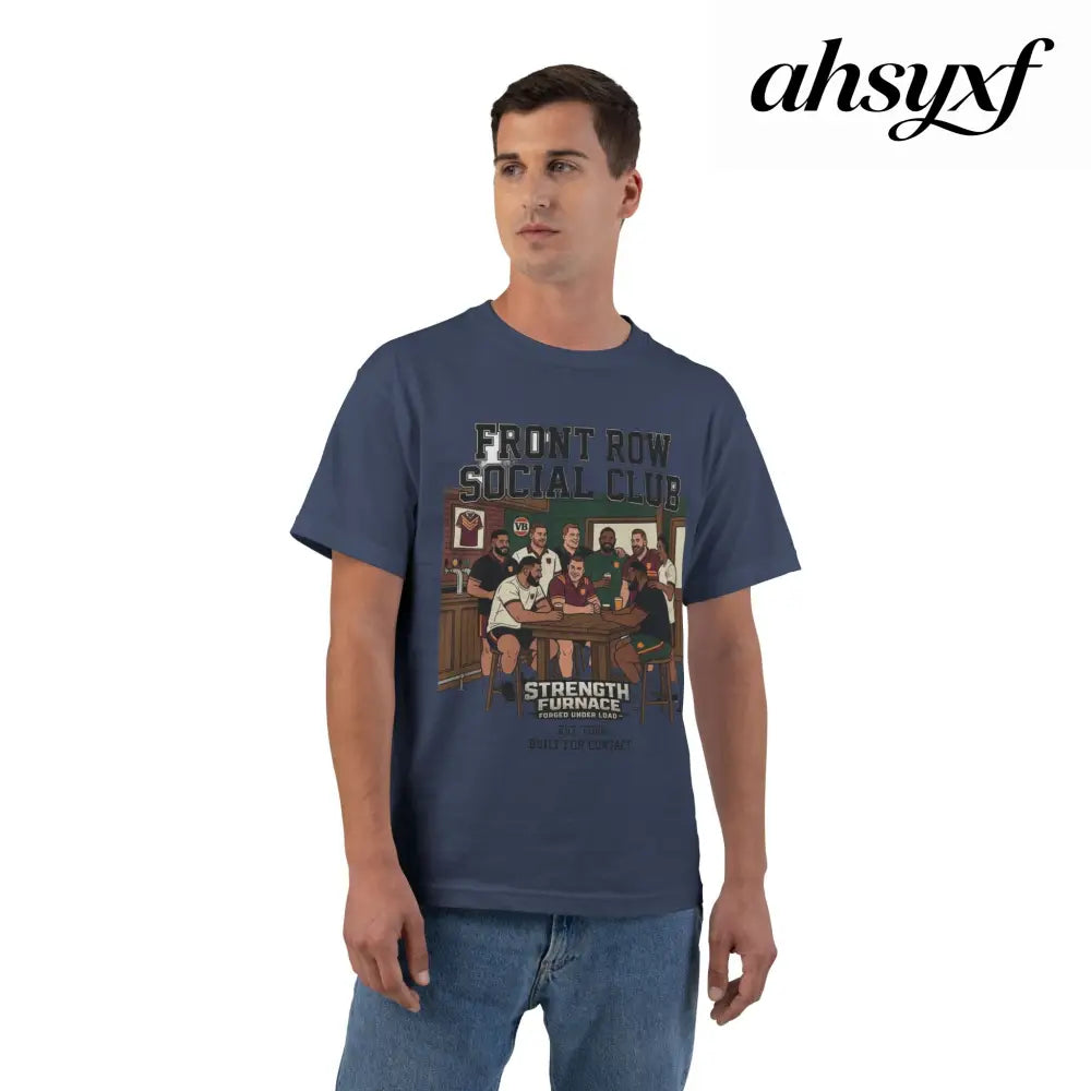 Front Row Social Club T-Shirt, Vintage Rowers Club Graphic Tee - T-Shirt
