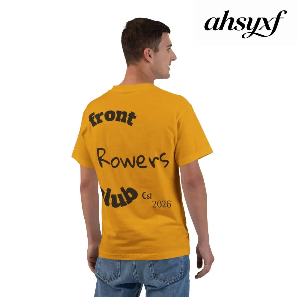 Front Row Social Club T-Shirt, Vintage Rowers Club Graphic Tee - Gold / S - T-Shirt