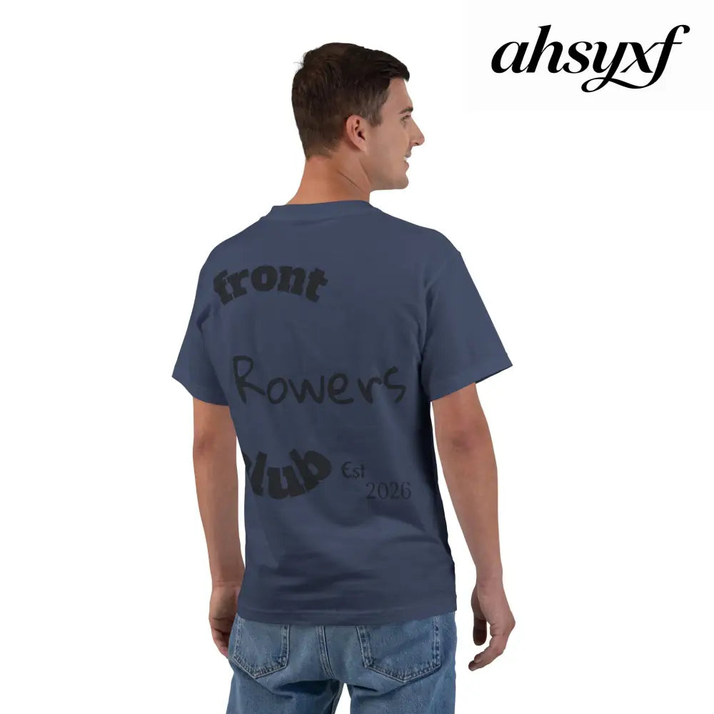 Front Row Social Club T-Shirt, Vintage Rowers Club Graphic Tee - Navy / S - T-Shirt