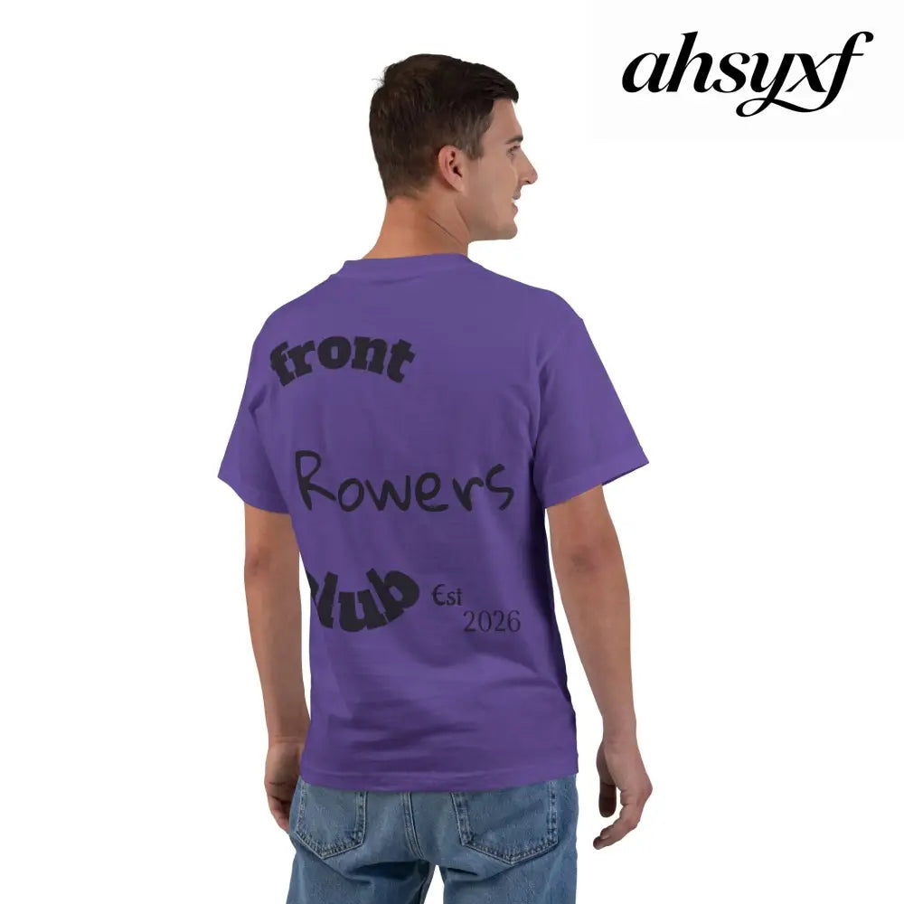 Front Row Social Club T-Shirt, Vintage Rowers Club Graphic Tee - Purple / S - T-Shirt