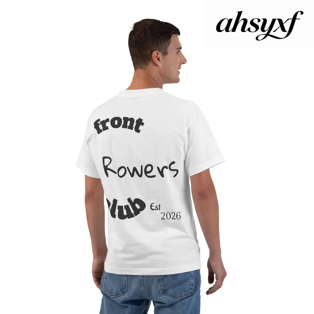 Front Row Social Club T-Shirt, Vintage Rowers Club Graphic Tee - White / S - T-Shirt