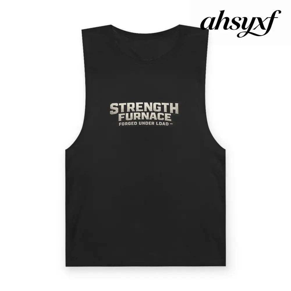 Furnace Tee (monochrome graphic) - Black / XS - MUSCLE TEE