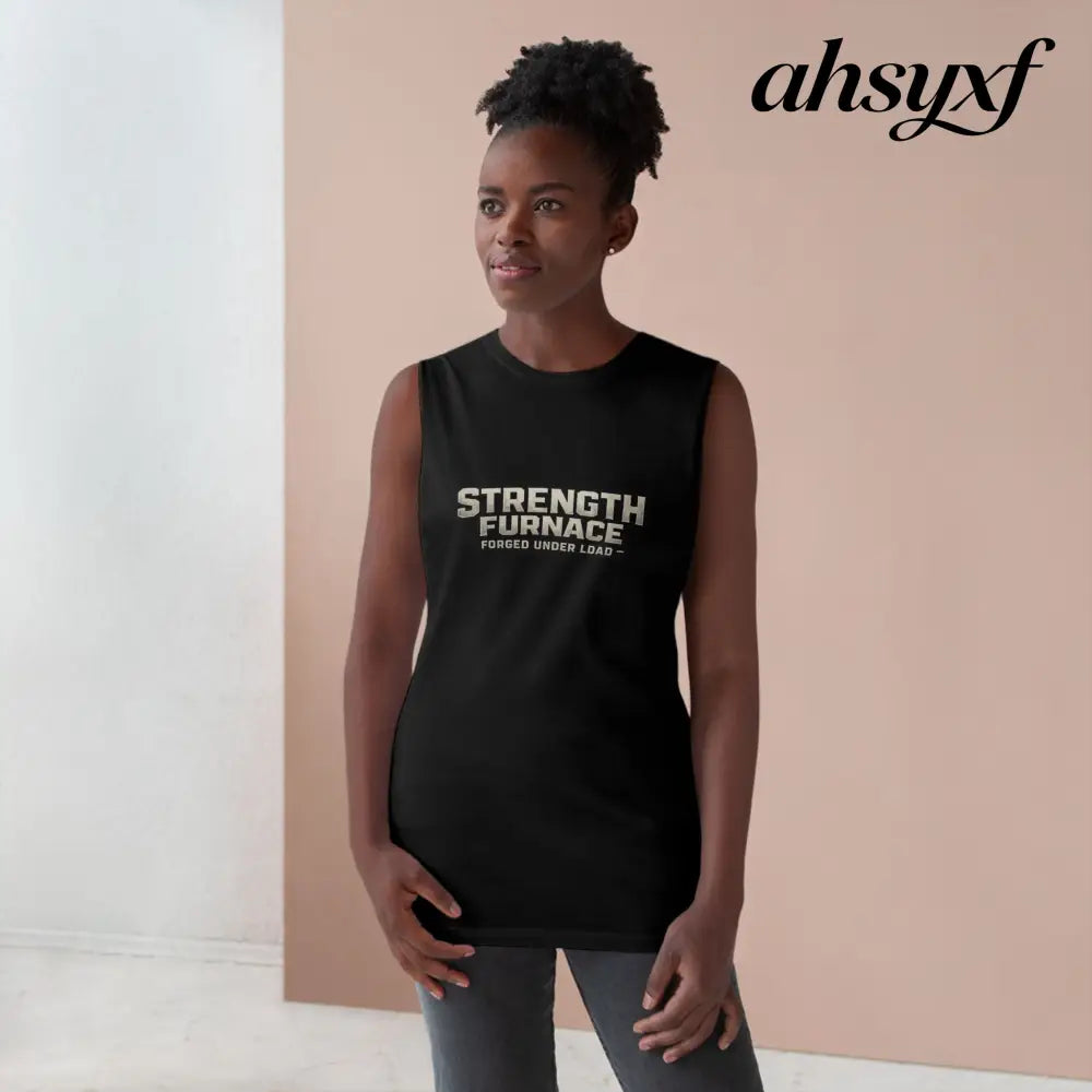 Furnace Tee (monochrome graphic) - MUSCLE TEE