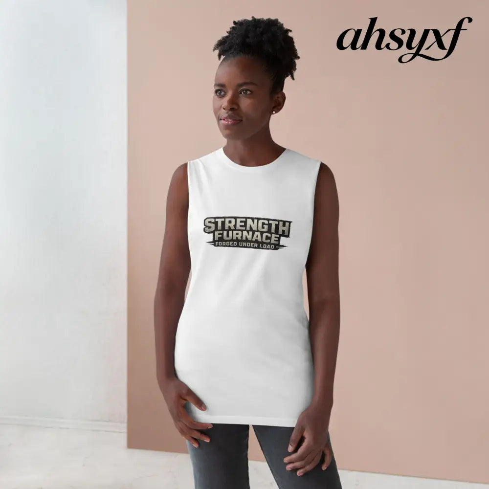 Furnace Tee (monochrome graphic) - MUSCLE TEE