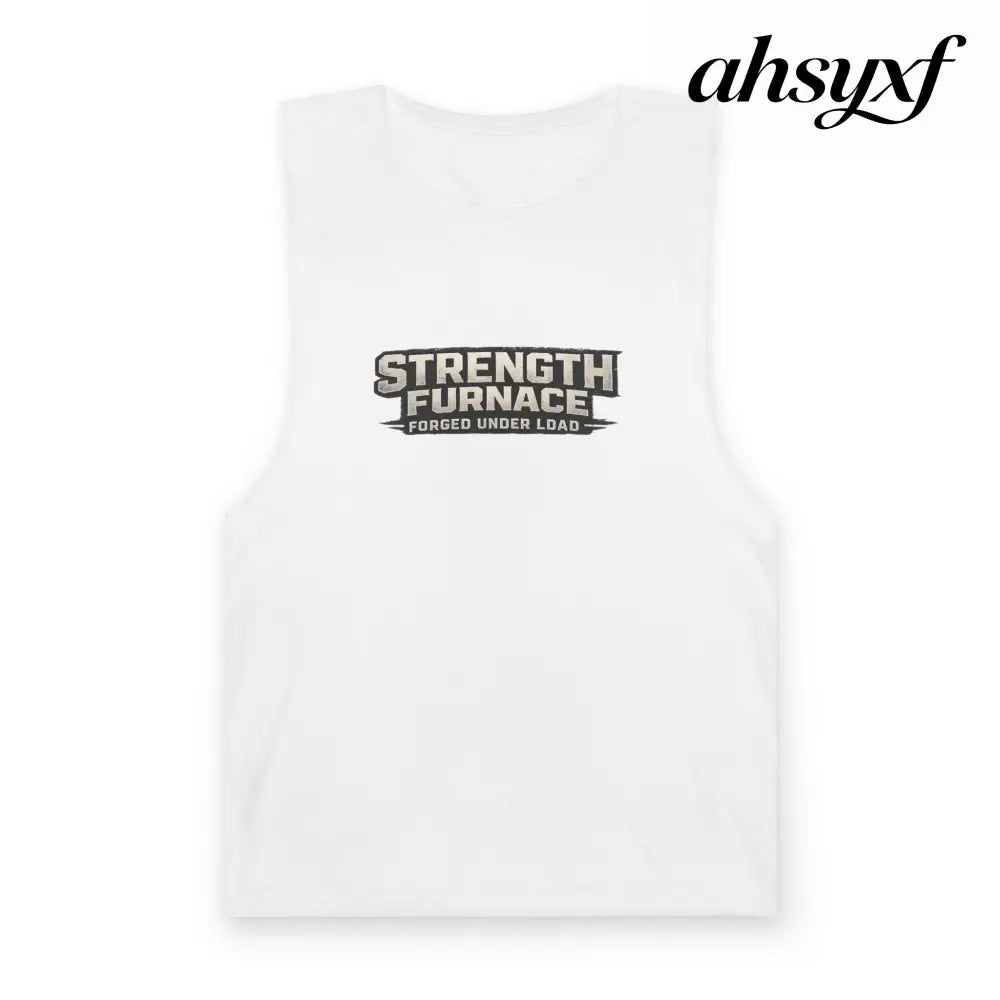 Furnace Tee (monochrome graphic) - White / XS - MUSCLE TEE