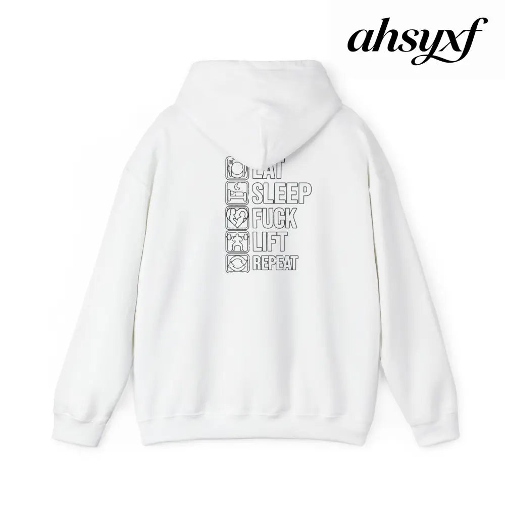Gym Hoodie - ’Eat Sleep F*** Lift Repeat’ Strength Training Hoodie - Hoodie