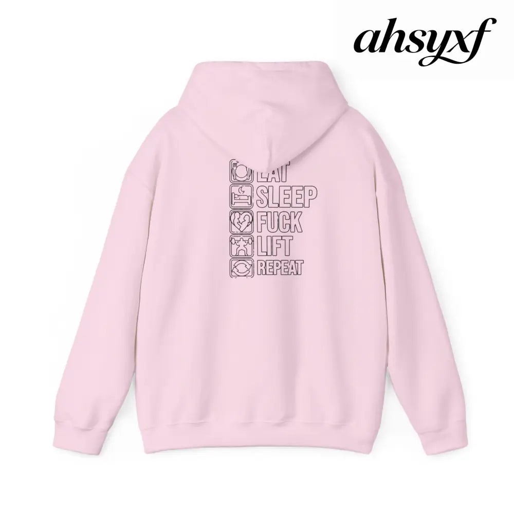 Gym Hoodie - ’Eat Sleep F*** Lift Repeat’ Strength Training Hoodie - Hoodie