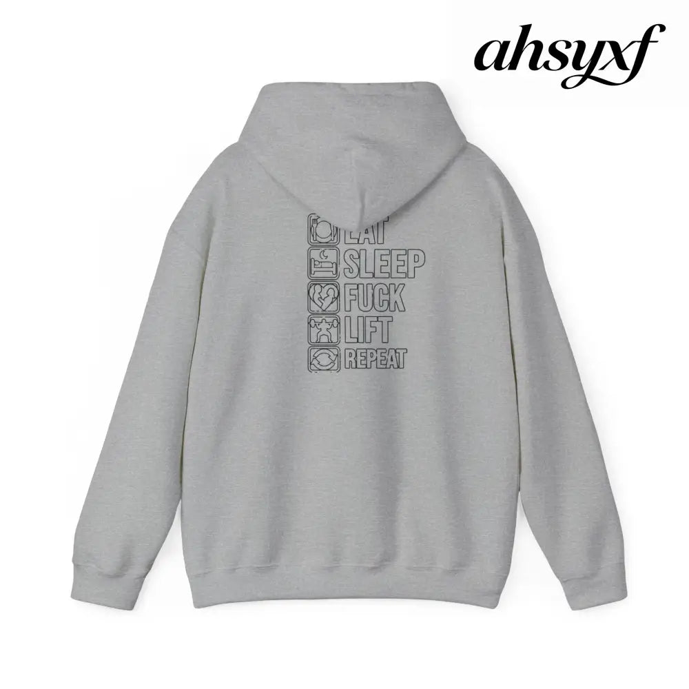 Gym Hoodie - ’Eat Sleep F*** Lift Repeat’ Strength Training Hoodie - Hoodie