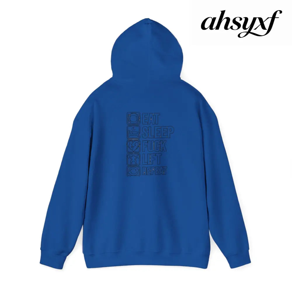 Gym Hoodie - ’Eat Sleep F*** Lift Repeat’ Strength Training Hoodie - Hoodie