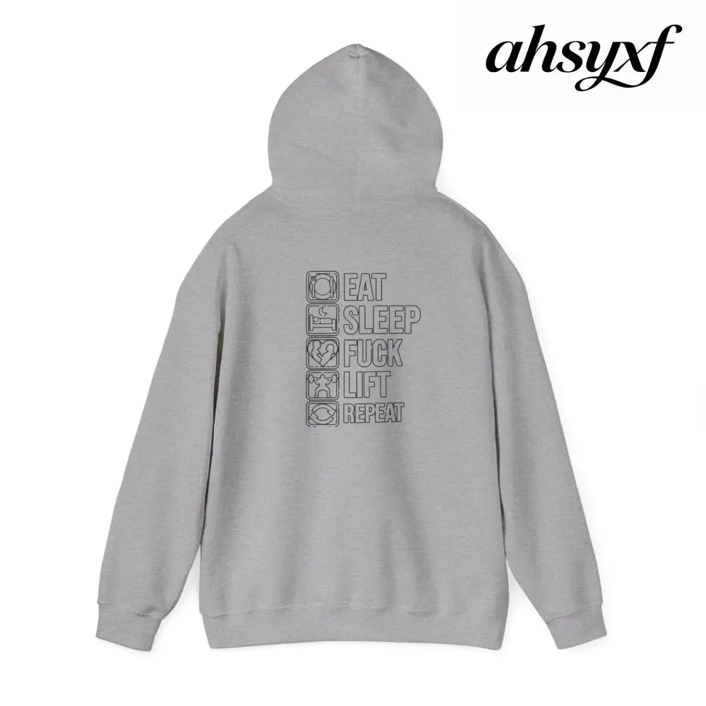 Gym Hoodie - ’Eat Sleep F*** Lift Repeat’ Strength Training Hoodie - Hoodie