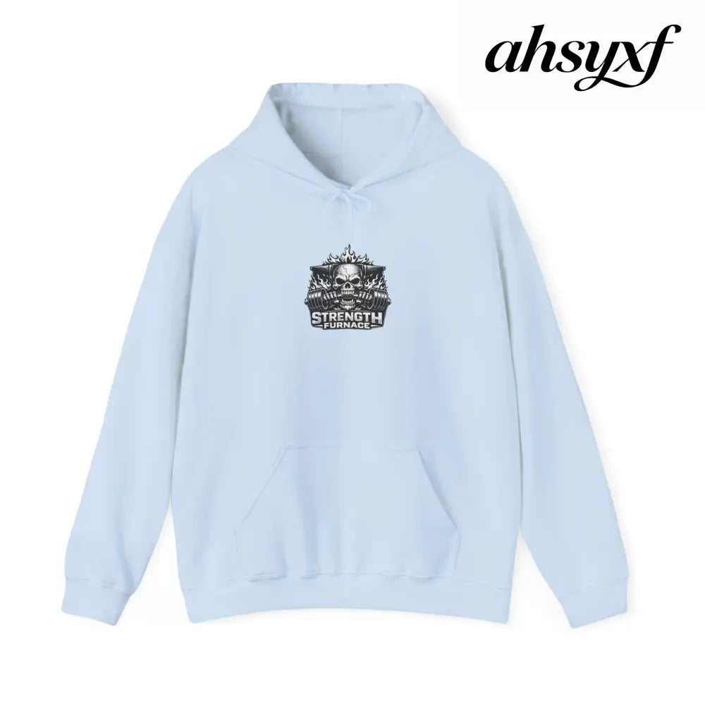 Gym Hoodie - ’Eat Sleep F*** Lift Repeat’ Strength Training Hoodie - S / Light Blue - Hoodie